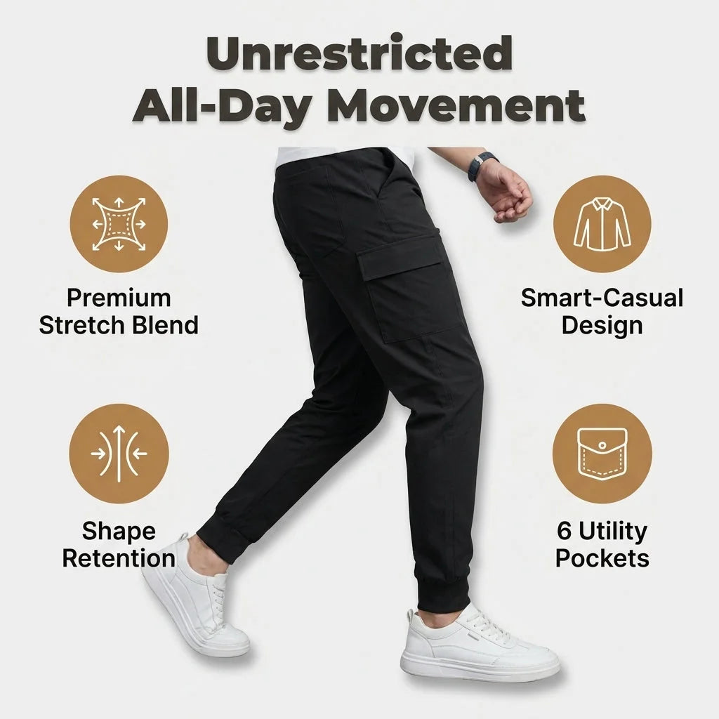 Premium Stretch Cargo Jeans – Komfort og Stil