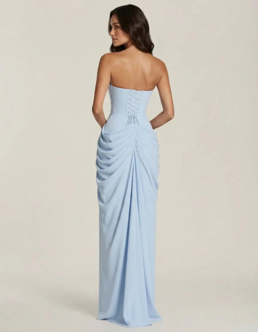 Le Dhalia — Robe De Soirée Drapée Sans Bretelles — photo 8